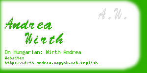 andrea wirth business card